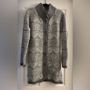 Maryline Patterned Women's Button Front Jacket Sweater Cardigan